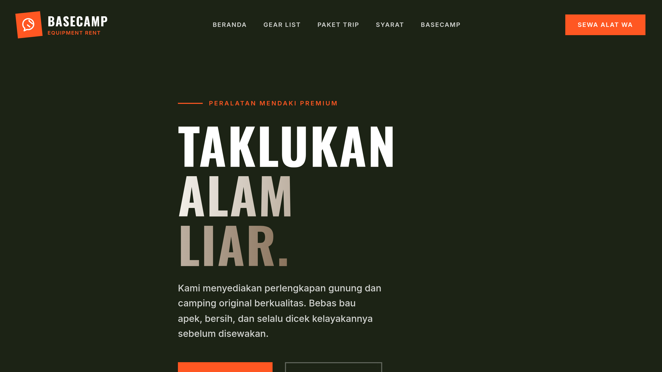 BaseCamp Outdoor Rent